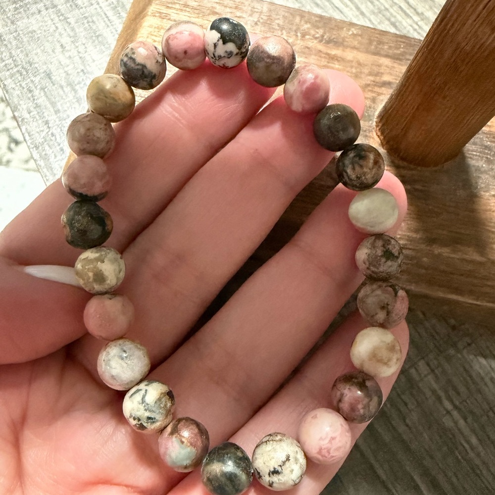 Rhodocrosite Beaded Bracelet